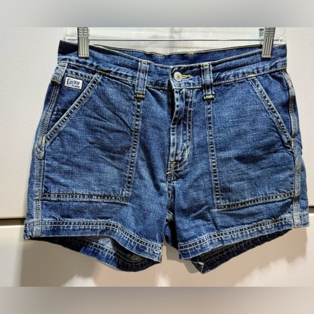 🪩Lucky Brand Vintage Dungarees Carpenter Denim Shorts